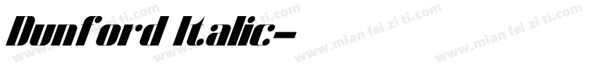 Dunford Italic字体转换